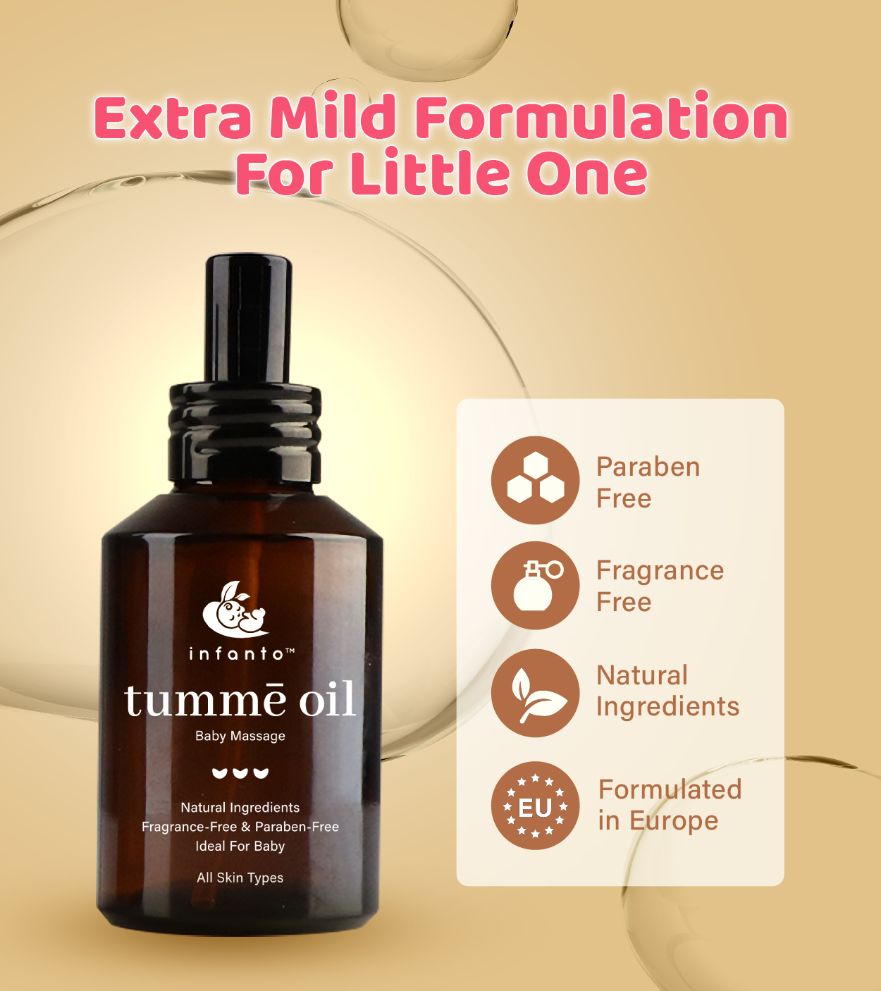 infanto baby tummy massage oil anti colic gassy stomatch 宝宝肚子涨风按摩油